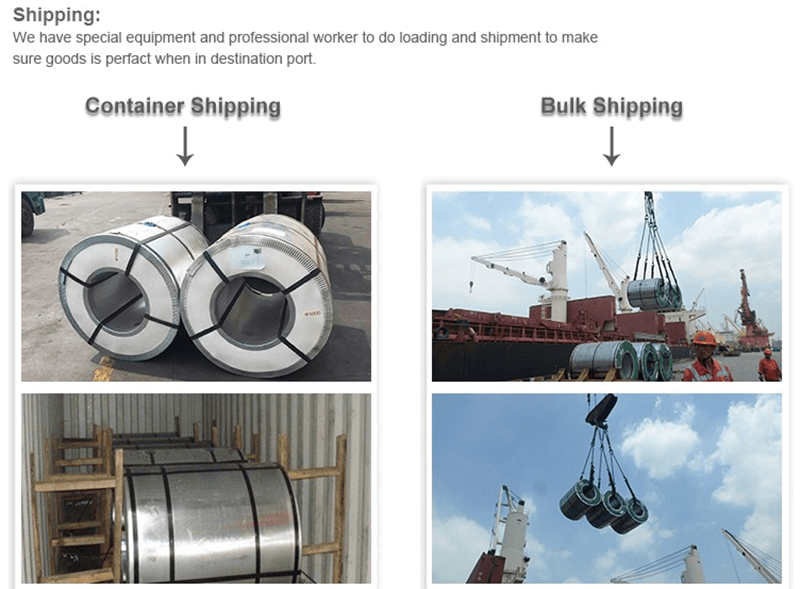 prepainted galvanized steel coil shipping