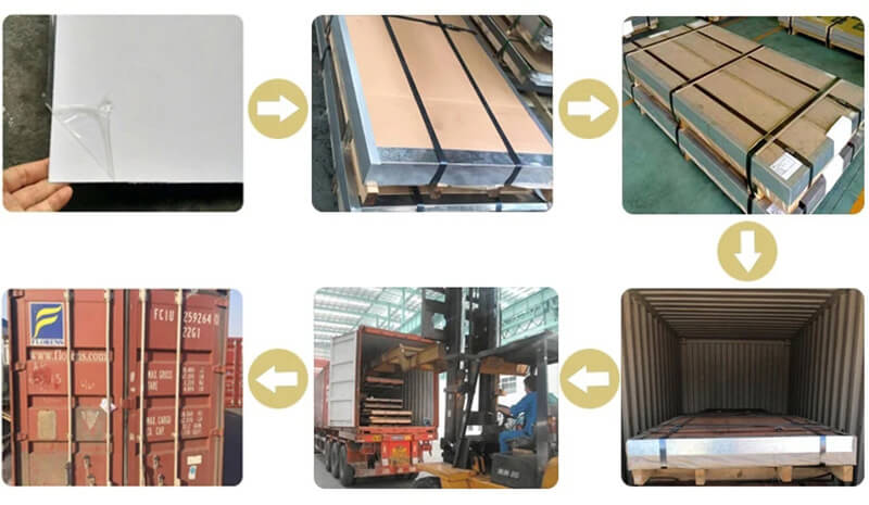 stainless steel sheet packing and shipping